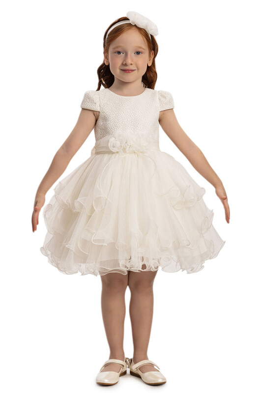 Ecru Baby Dress Tulle Skirt 6-24 MONTH - 4