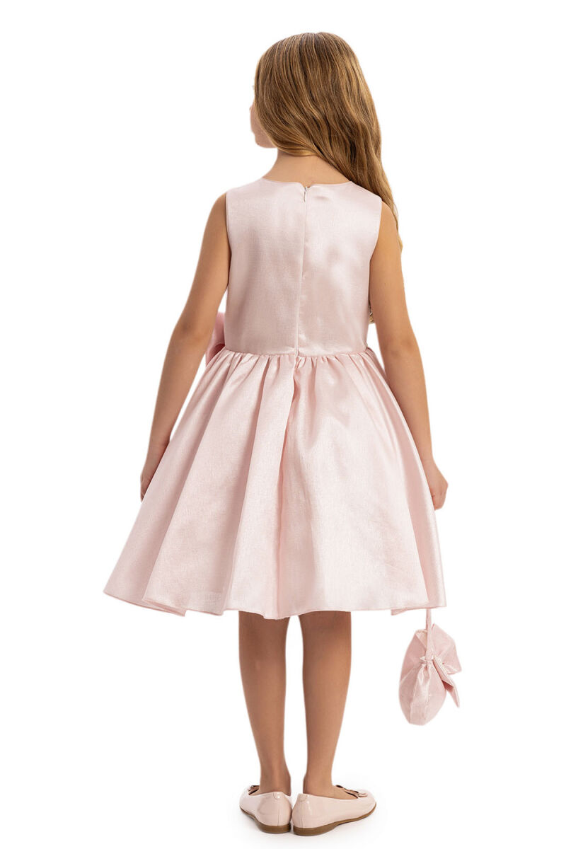 Powder Satin Dress with Matching Bag 8-14 AGE - 9