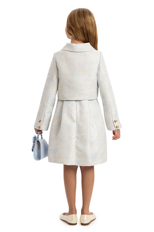 Blue Dress with Jacket and Handbag 8-14 AGE - 5