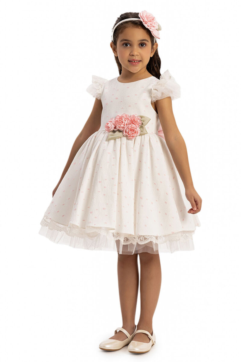 Powder Girls Dress with Hair Accessory 3-7 AGE - 2