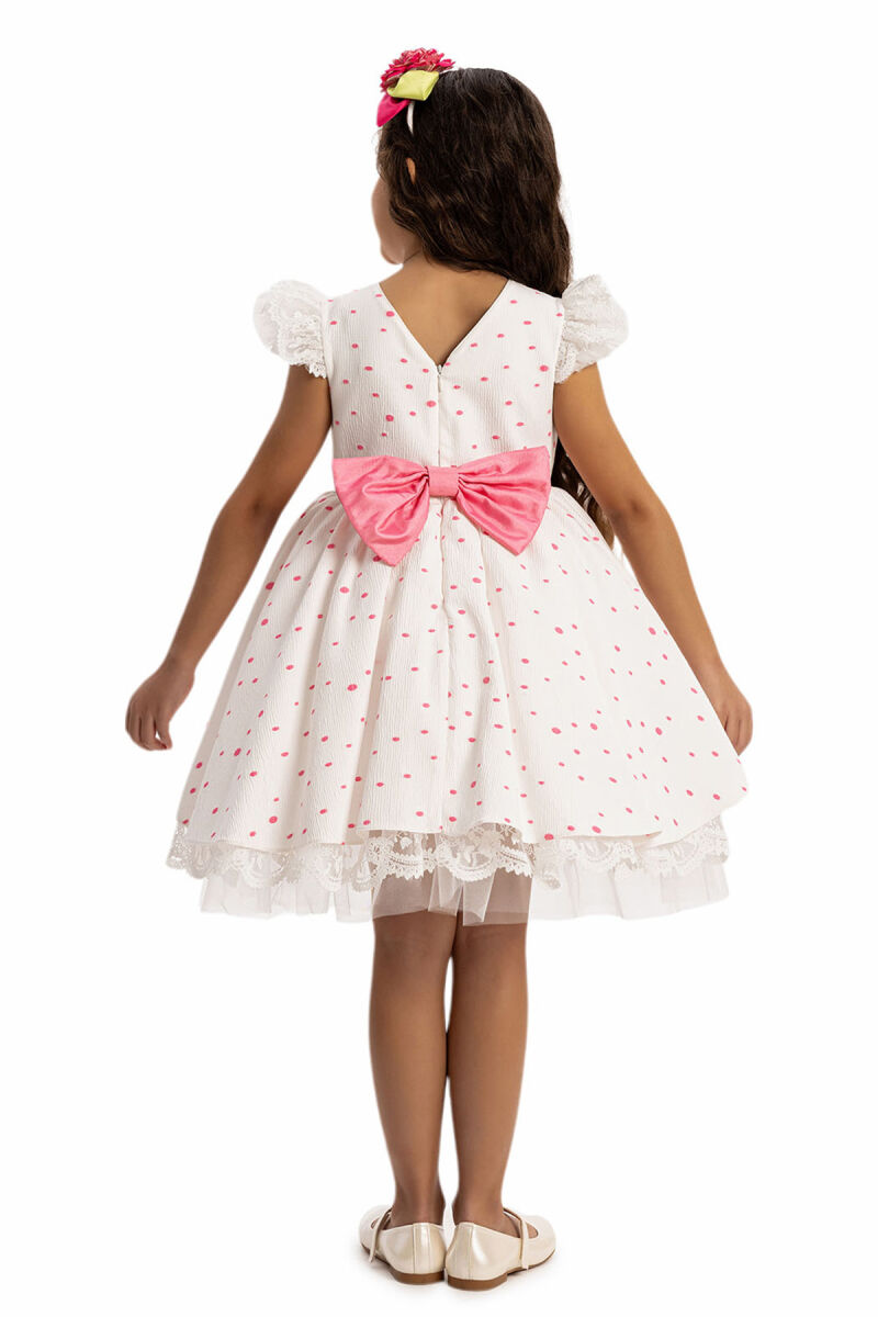 Pink Girls Dress with Hair Accessory 3-7 AGE - 8