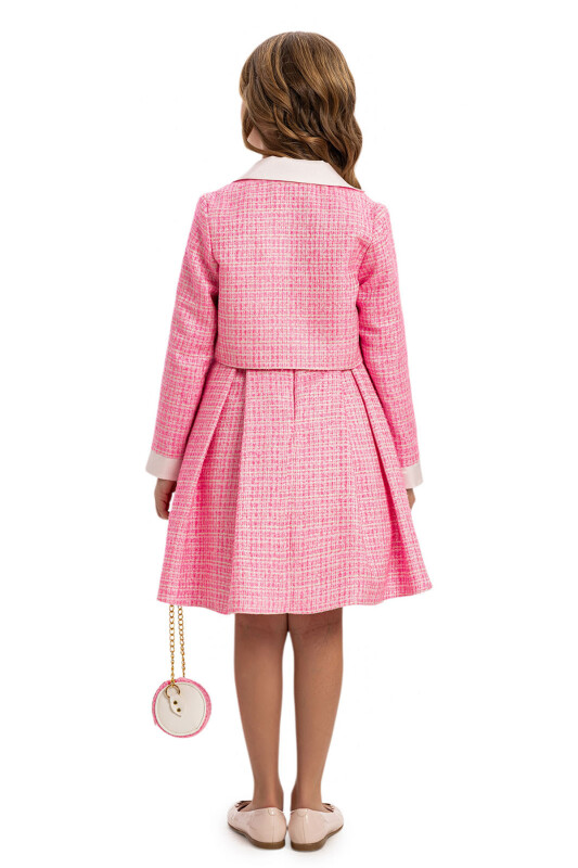 Pink Stylish Dress with handbag 8-14 AGE - 7