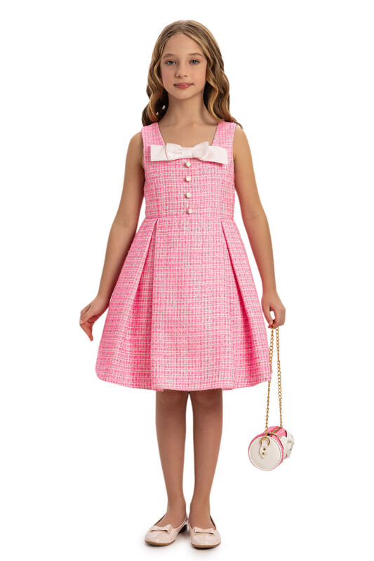 Pink Stylish Dress with handbag 8-14 AGE - 8