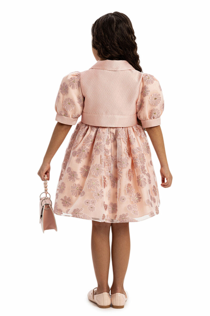 Powder Dress with Short Sleeve Bolero and Bag 3-7 AGE - 9