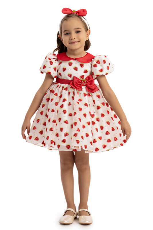 Red Strawberry Dress with Hair Accessory 6-24 MONTH 