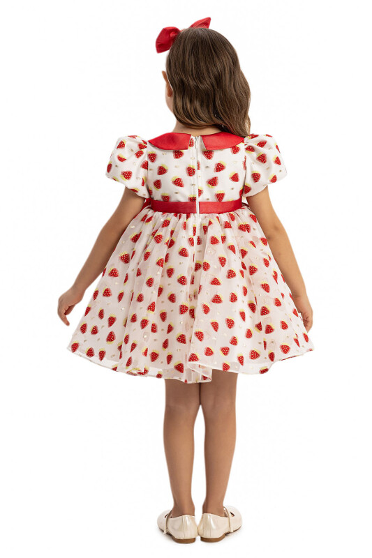 Red Strawberry Dress with Hair Accessory 6-24 MONTH - 7