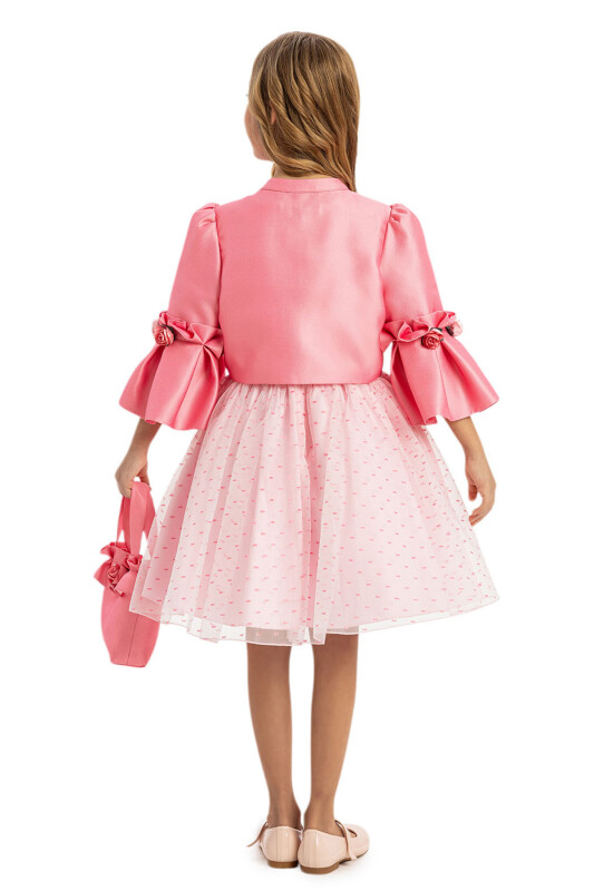 Pink Dress with Matching Bolero and Bag 3-7 AGE - 9