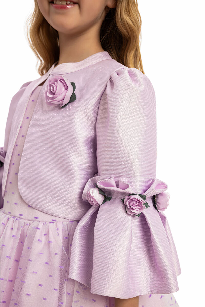 Lilac Dress with Matching Bolero and Bag 3-7 AGE - 5