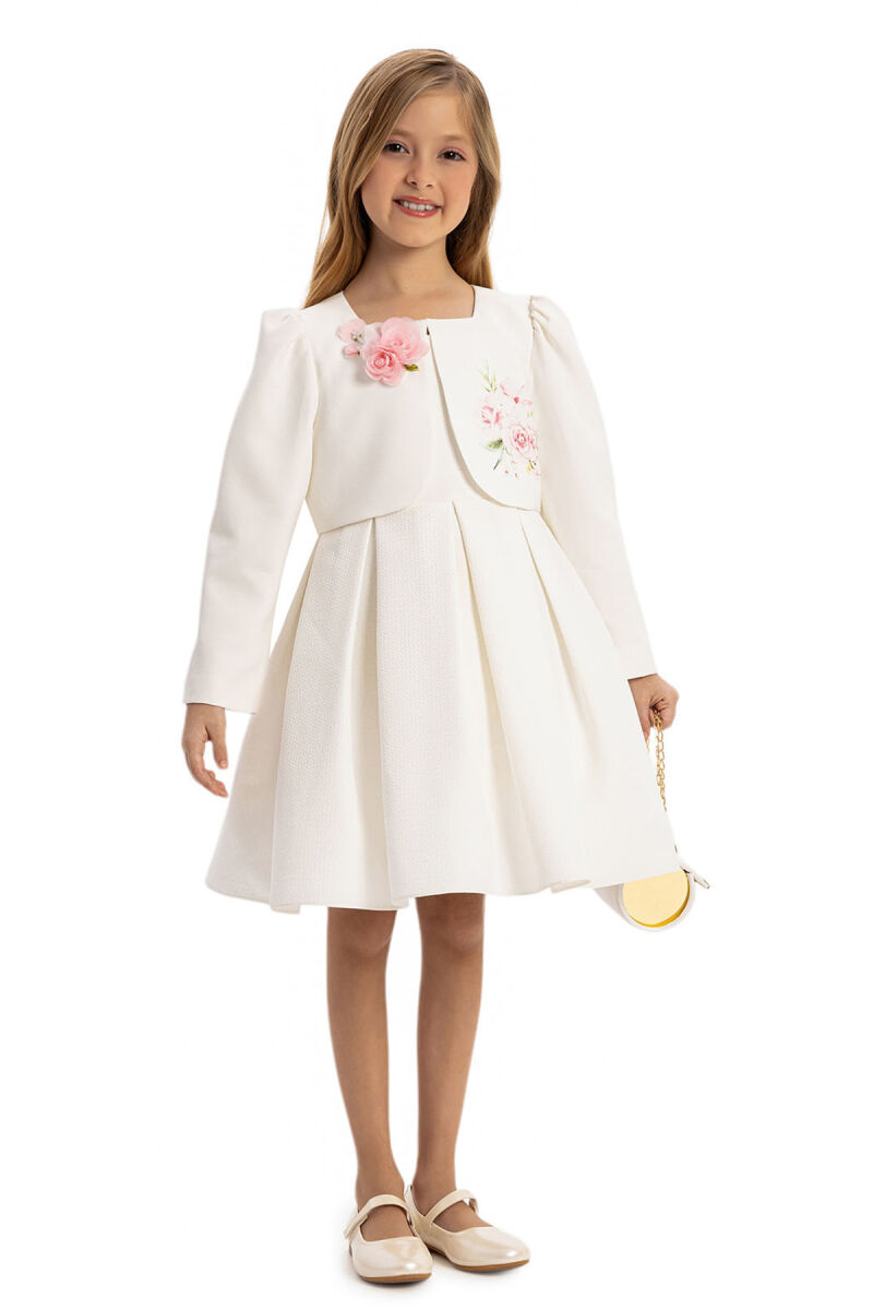 Ecru 3-Piece Elegant Girls Set 3-7 AGE - 4