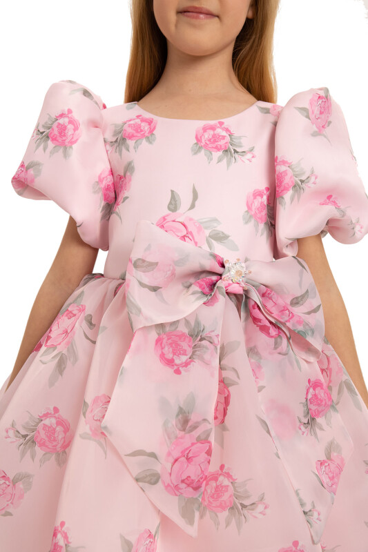 Powder Floral Dress with Hair Accessory 3-7 AGE - 7