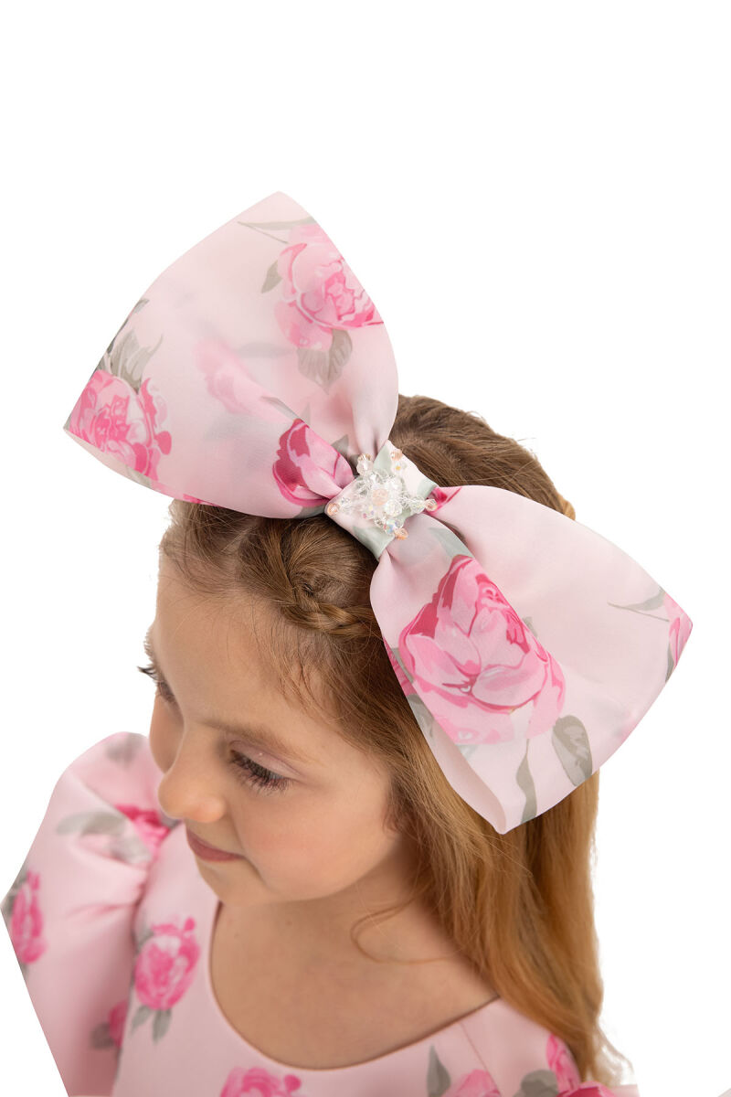 Powder Floral Dress with Hair Accessory 3-7 AGE - 8