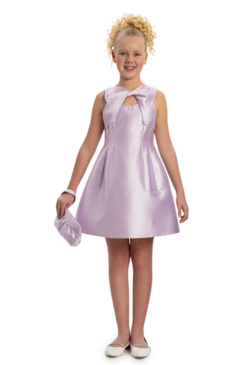 Lilac Dress with Matching Bag 8-14 AGE - 3