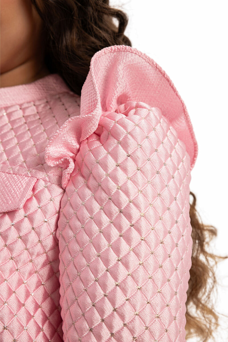 Pink Chic Dress with Matching Jacket and Bag 3-7 AGE - 5