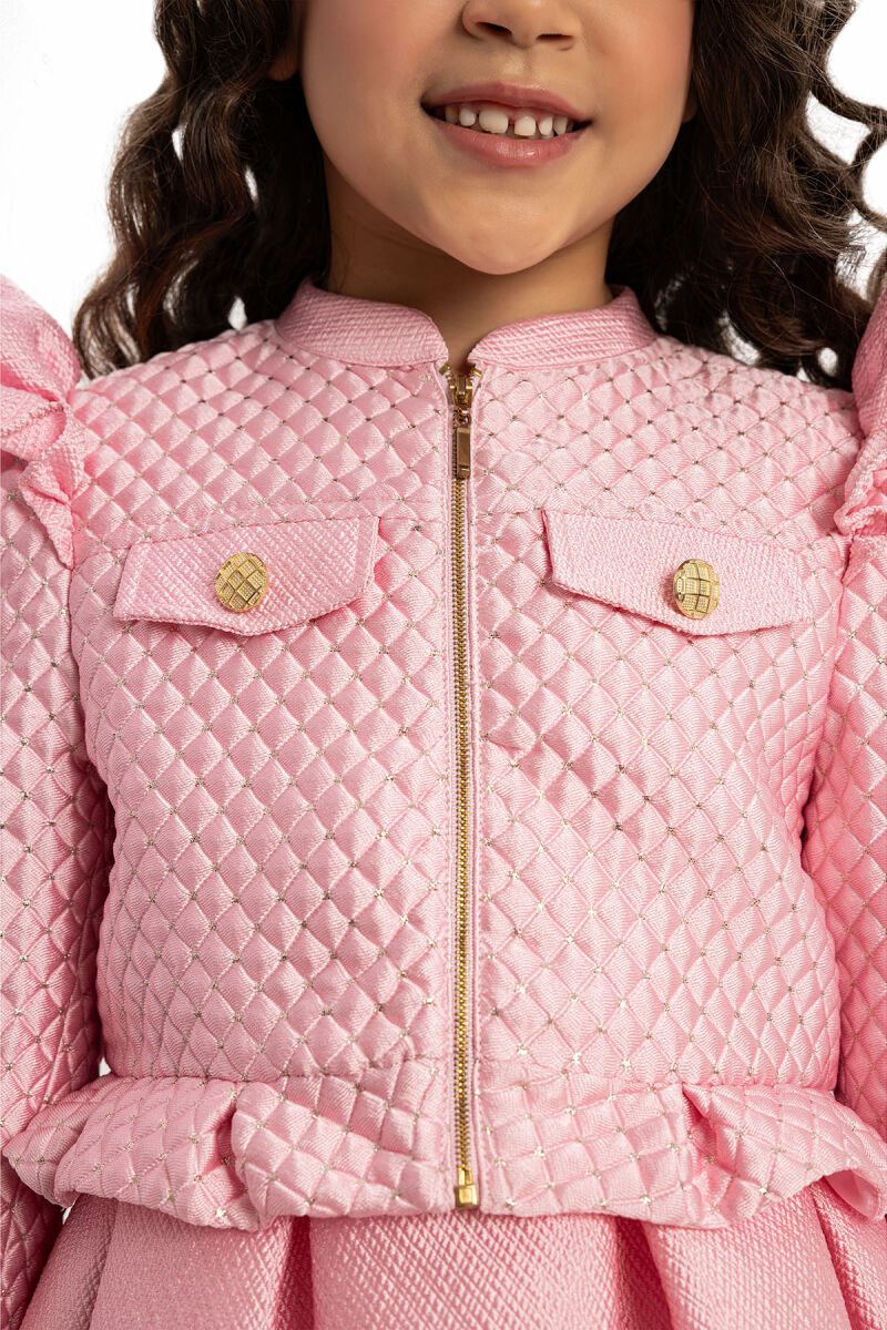 Pink Chic Dress with Matching Jacket and Bag 3-7 AGE - 6