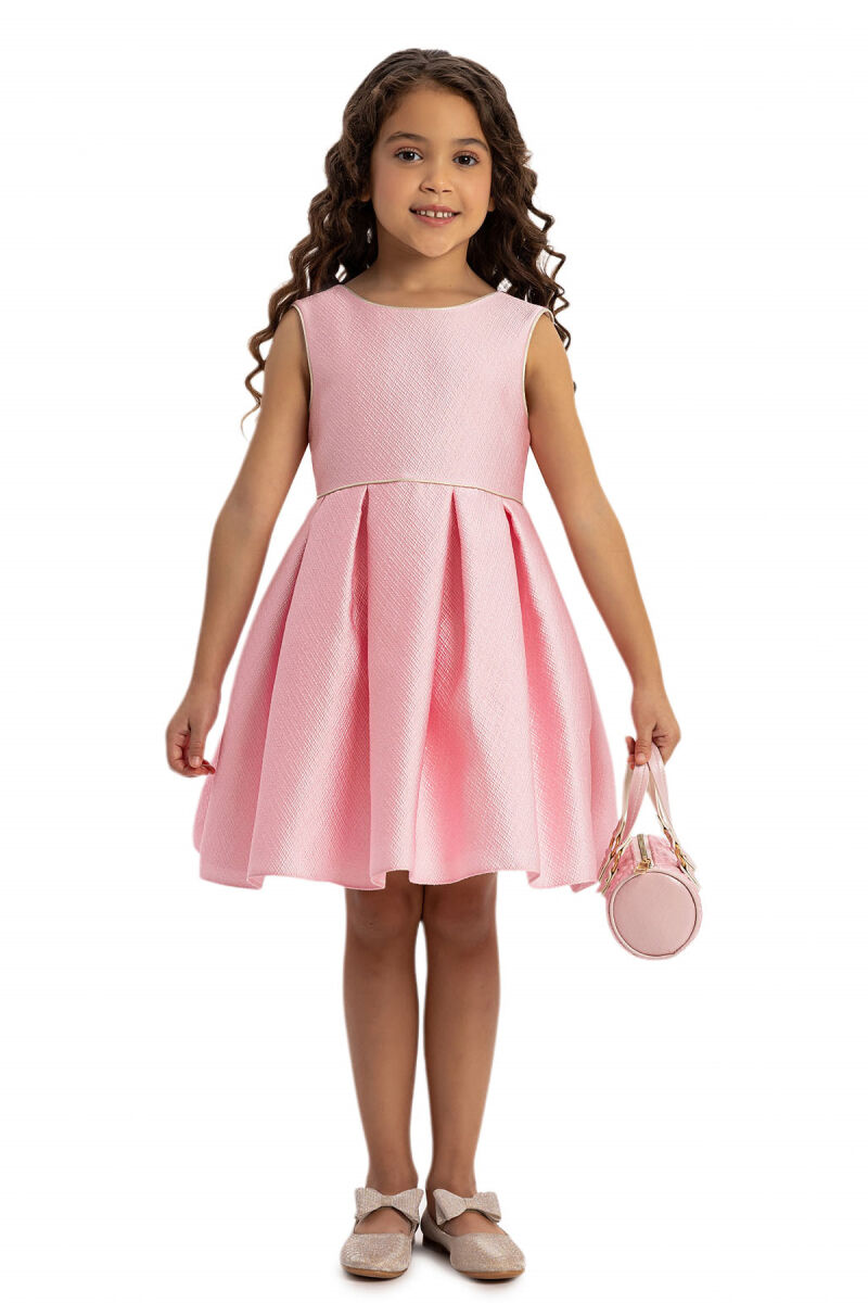 Pink Chic Dress with Matching Jacket and Bag 3-7 AGE - 9