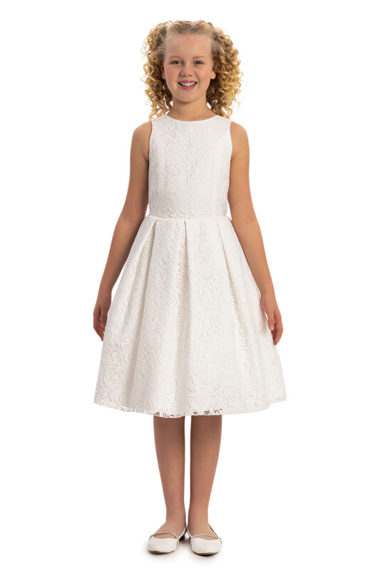 Ecru Lace Dress with Bolero 8-14 AGE - 8