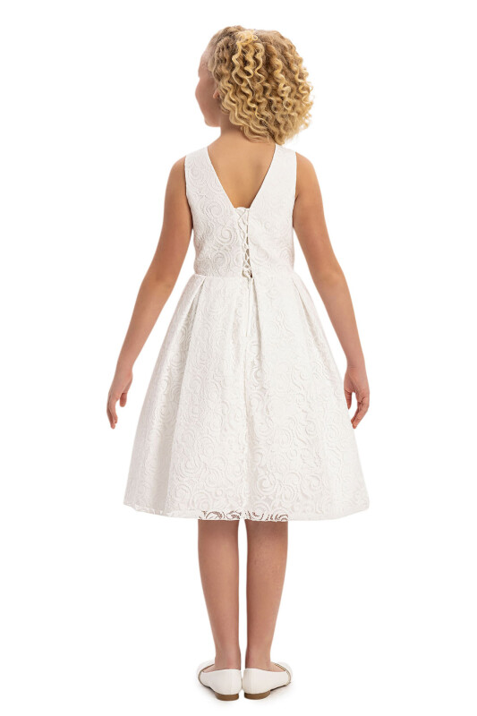 Ecru Lace Dress with Bolero 8-14 AGE - 9