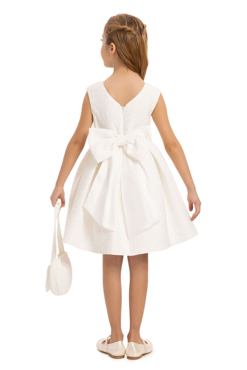 Ecru Dress with Matching Bag 3-7 AGE - 9