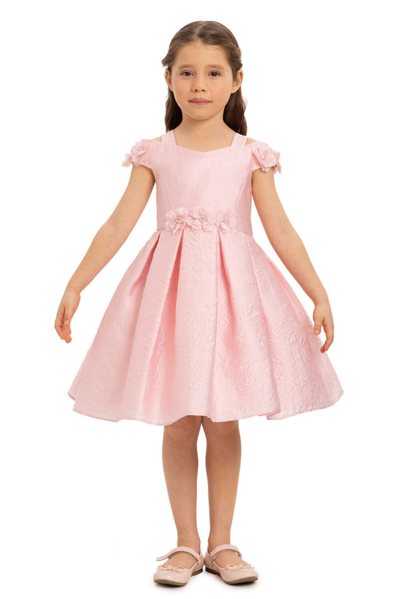 Powder Girls Floral Jacquard Dress 3-7 AGE - 1