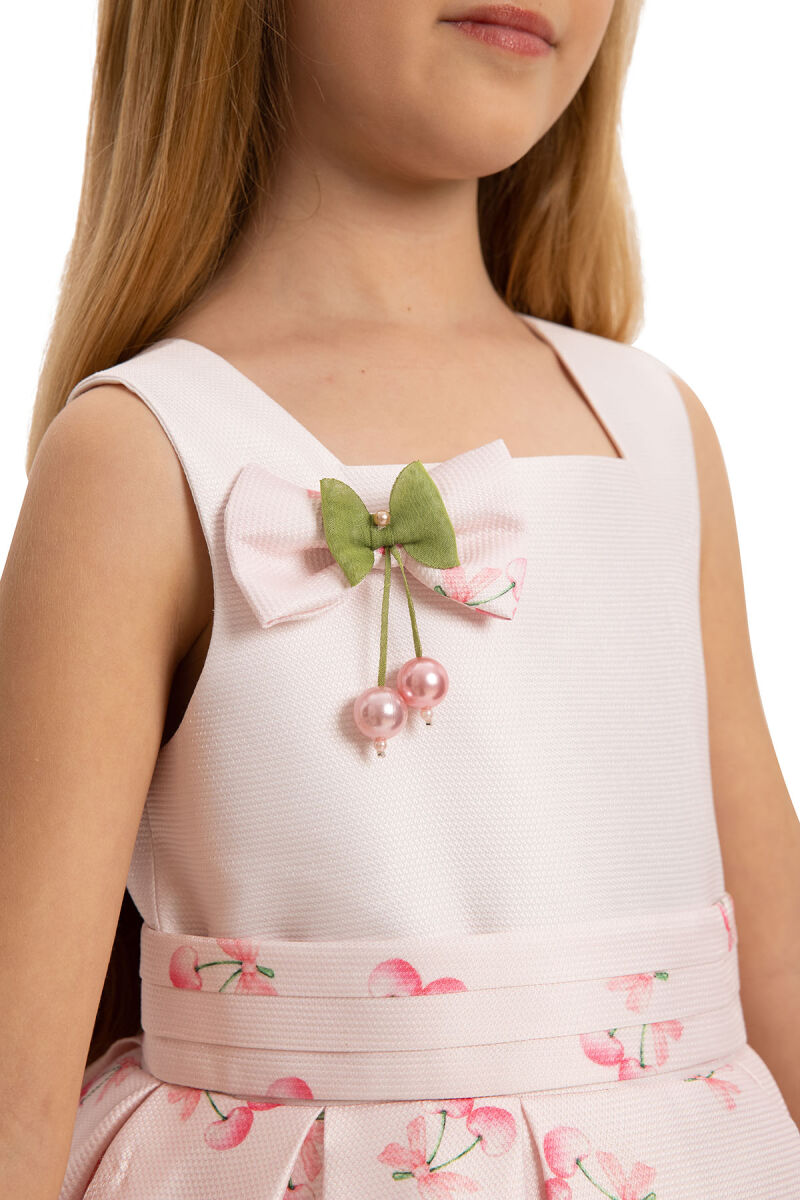 Pink Cherry Dress with Matching Bag 3-7 AGE - 3