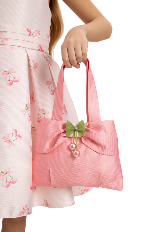 Pink Cherry Dress with Matching Bag 3-7 AGE - 5