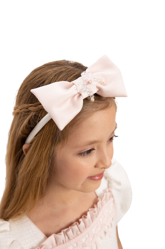 Ecru Girls Dress with Hair Accessory 3-7 AGE - 7