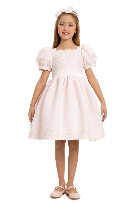 Powder Girls Dress with Hair Accessory 3-7 AGE 