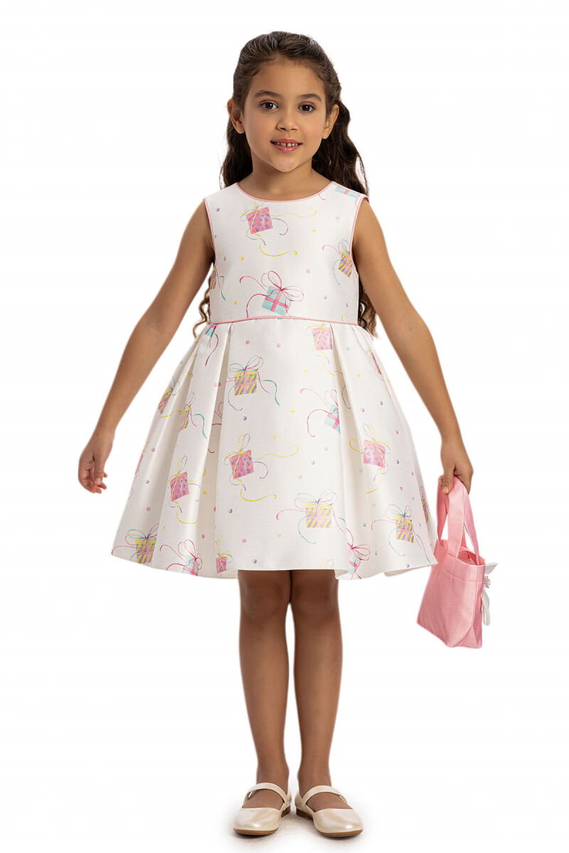 Pink Girl Dress with Bag 3-7 AGE - 2