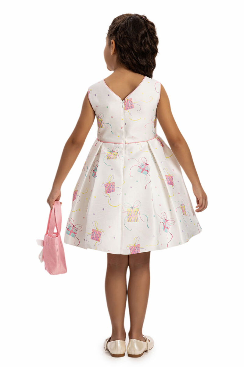 Pink Girl Dress with Bag 3-7 AGE - 3