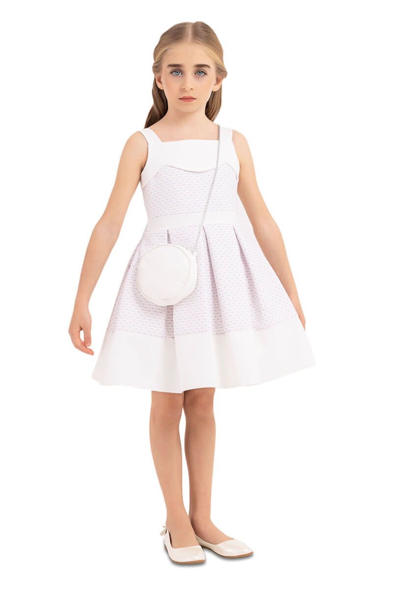 Lilac Strappy, dress for girls 4-8 AGE 33179PR - 2