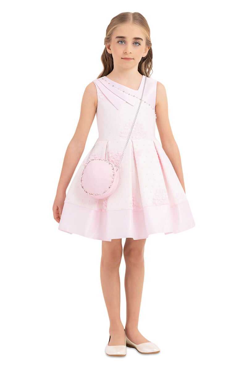 Pink Sleeveless Dress for Girls 4-8 AGE 33118PR - 2