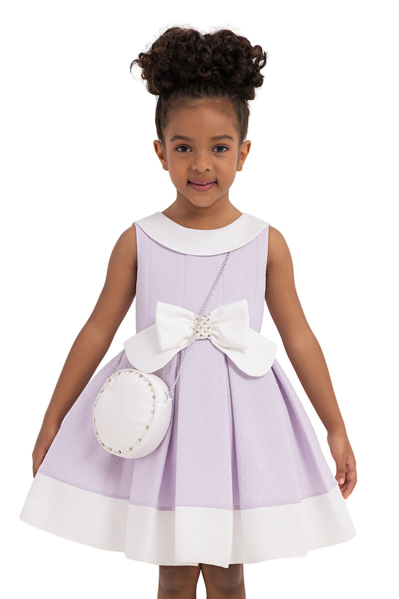 Lilac Sleeveless cutting, dress for girls 2-6 AGE 33218PR - 4
