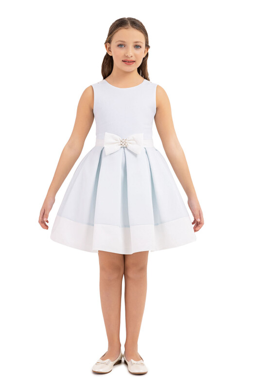 Blue Strappy dress for girls 8-12 AGE 33216PR 