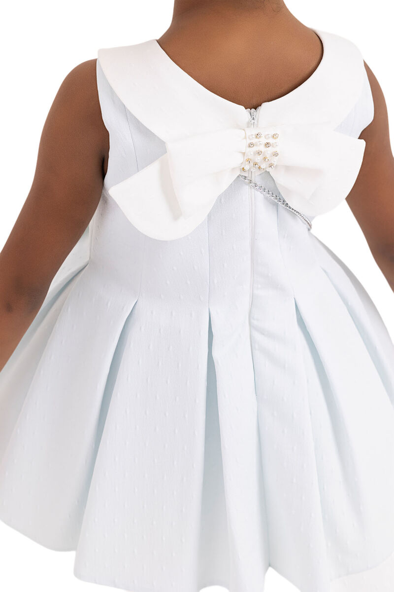 Blue Sleeveless cutting, dress for girls 2-6 AGE 33218PR - 6