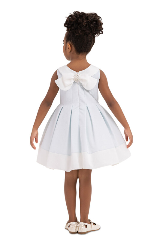 Blue Sleeveless cutting, dress for girls 2-6 AGE 33218PR - 7