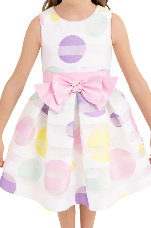 Powder Sleeveless Dress for Girls 2-6 AGE 33203PR - 10