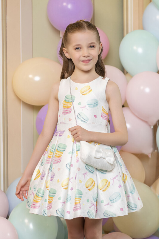 Green Sleeveless Dress for Girls 2-6 AGE 33199PR - 2