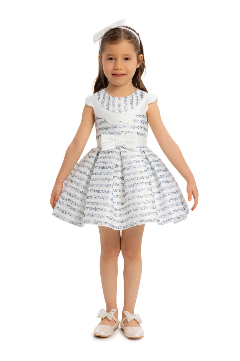 Blue Scallop-neck Girl Child Dress 6-24MONTH 34211PR - 1