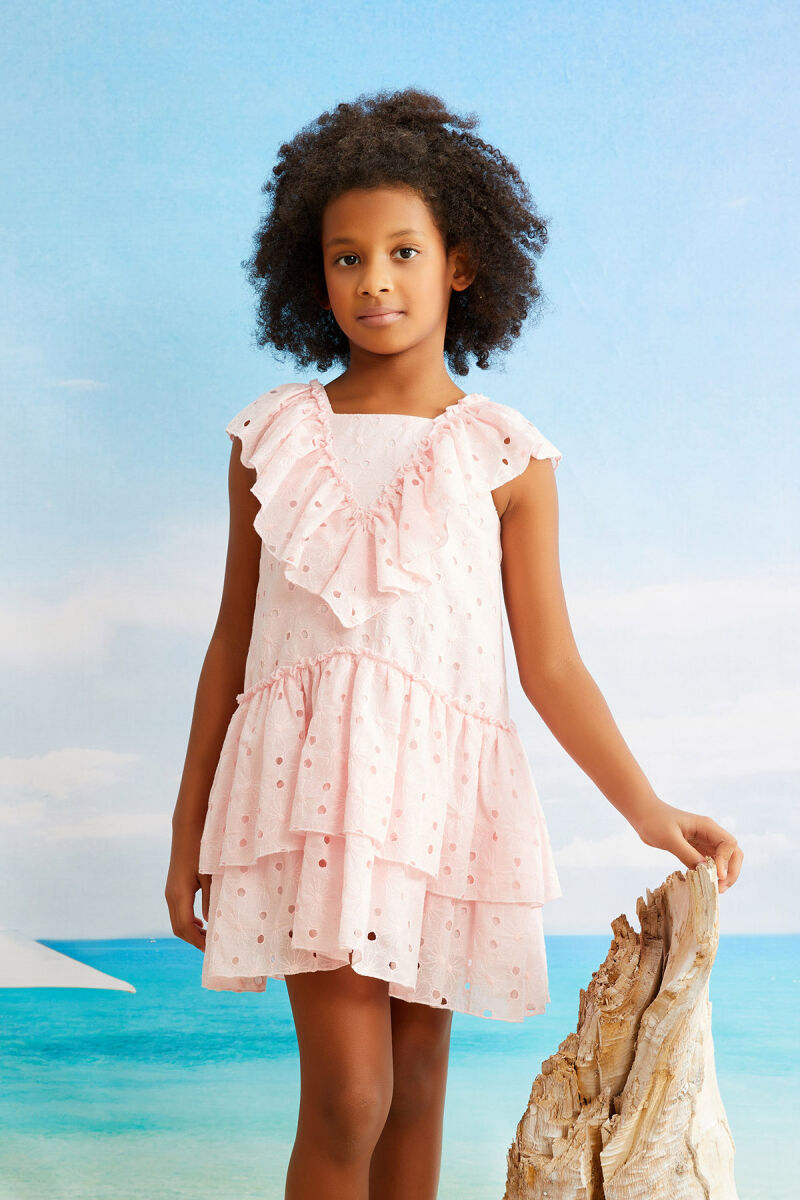 Powder Girl Frilly Brode Dress 4-8 AGE 324703CA - 2