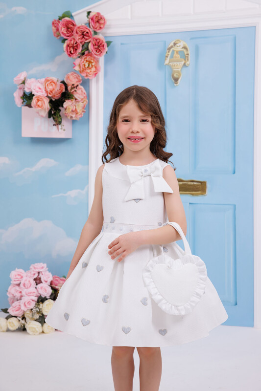 Blue Girls Dress and Matching Heart Bag 3-7 AGE 35134PR - 2