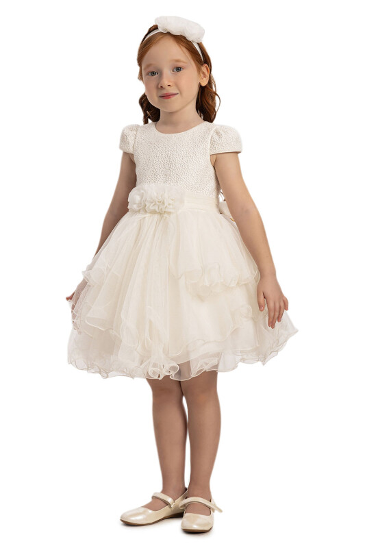 Ecru Baby Dress Tulle Skirt 6-24 MONTH 35069PR - 5