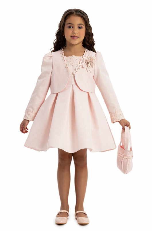 Powder Girls Set with Bolero and Matching Bag 3-7 AGE 35352PR - 3