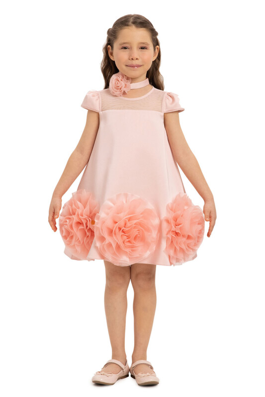 Powder Dress with Flower Choker 3-7 AGE 35113PR - 1