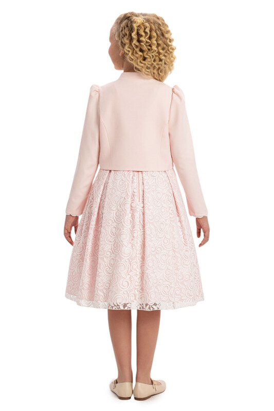 Powder Lace Dress with Bolero 8-14 AGE 35339PR - 6