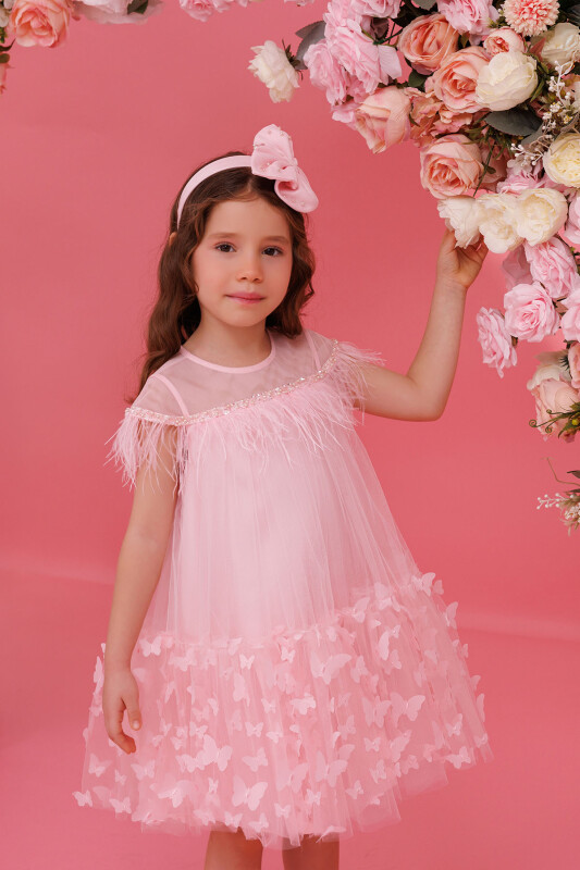 Powder Girls Butterfly Tulle Dress 3-7 AGE 35107PR - 1