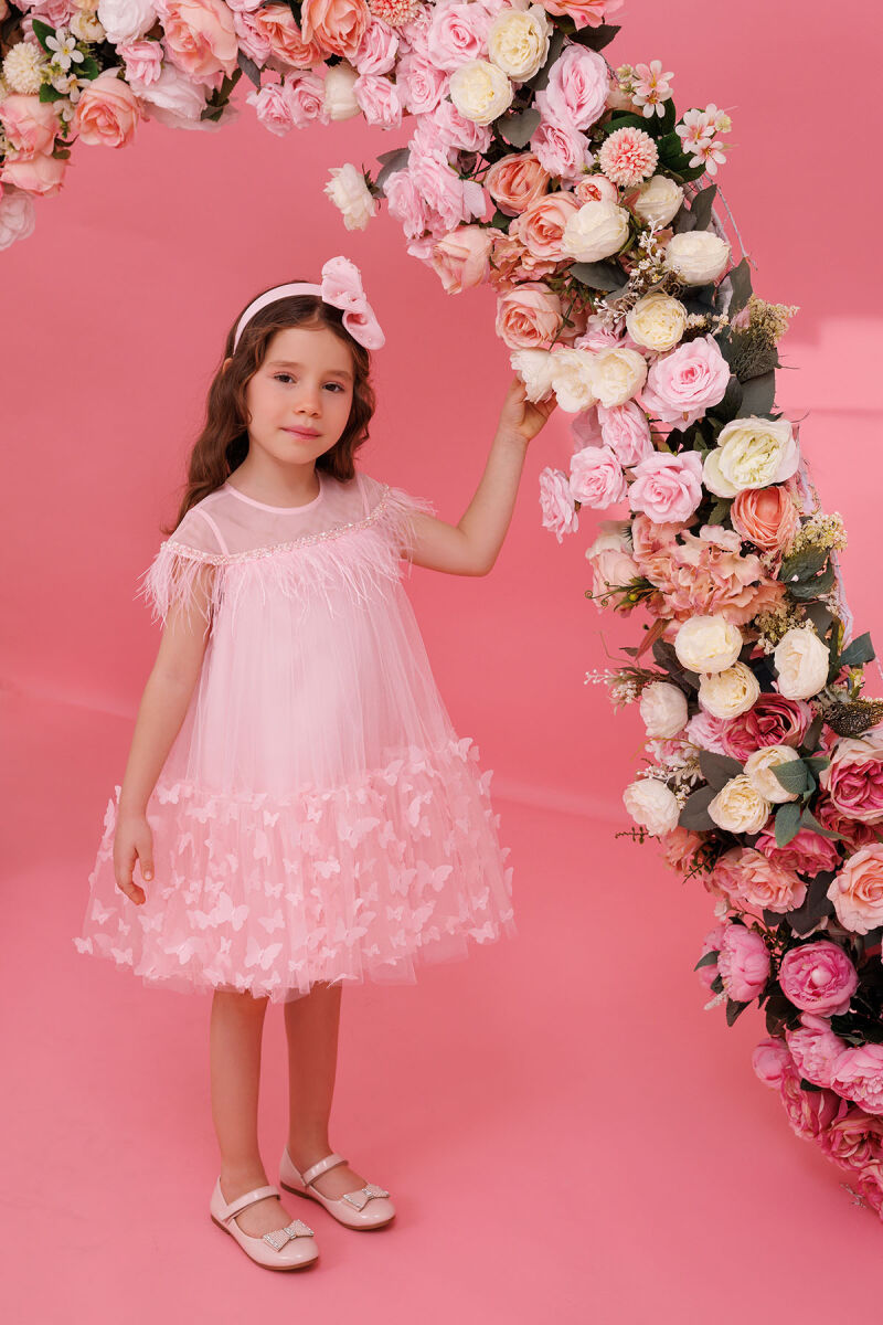 Powder Girls Butterfly Tulle Dress 3-7 AGE 35107PR - 2