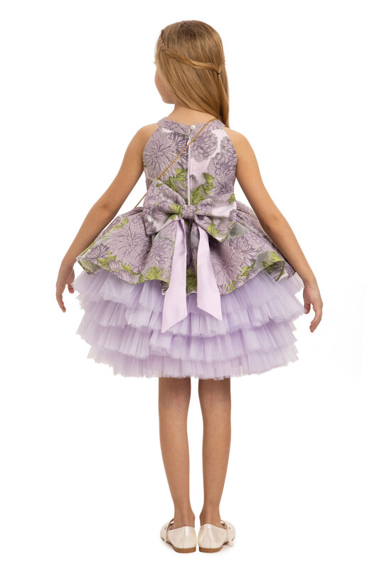 Lilac Layred Dress with Bag 3-7 AGE 35444PR - 3